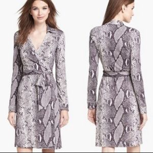 DVF Python-print New Jeanne Silk wrap dress